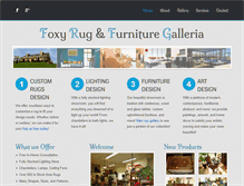 Tablet Screenshot of foxyrugandfurnituregalleria.com